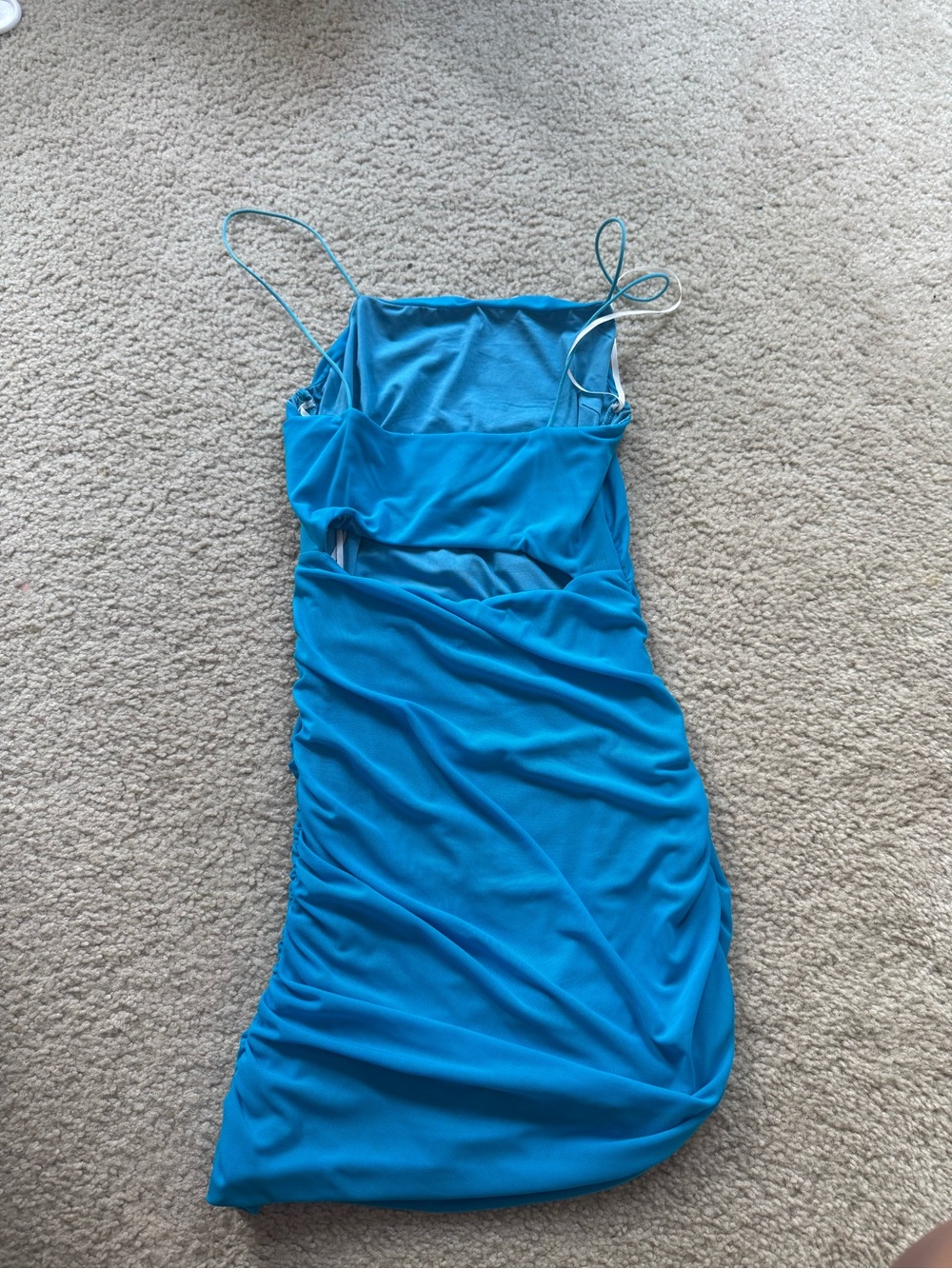 Hello Molly Bright Turquoise Spaghetti Strap Mini Dress - Picture 2 of 3